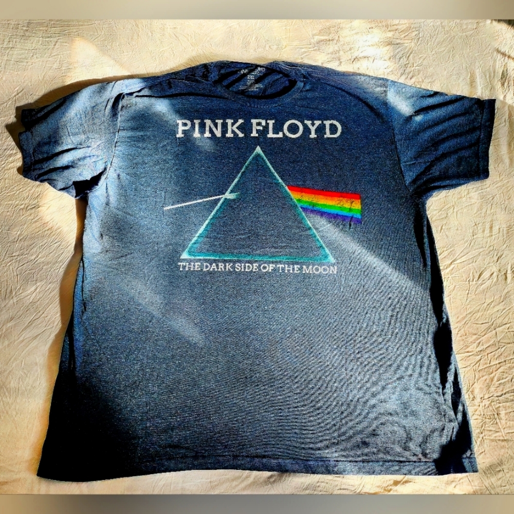 PINK FLOYD "Dark Side Of The Moon" Graphic Acid Wash T-Shirt Adult Size XXL 2XL